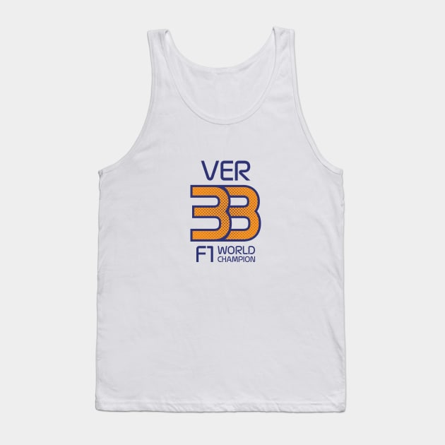 VER 33 Logo Design - Blue Halftone Tank Top by Hotshots